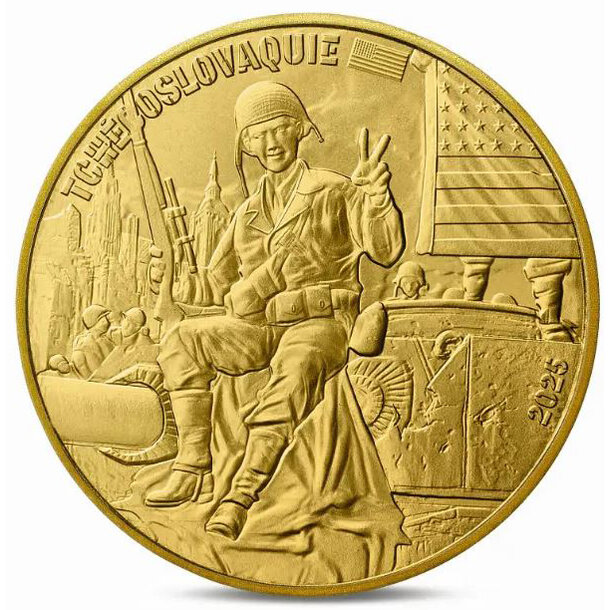 1/4 euro francúzsko 2025 - americký vojak - 1-4-euro-2025-americky-vojak-1