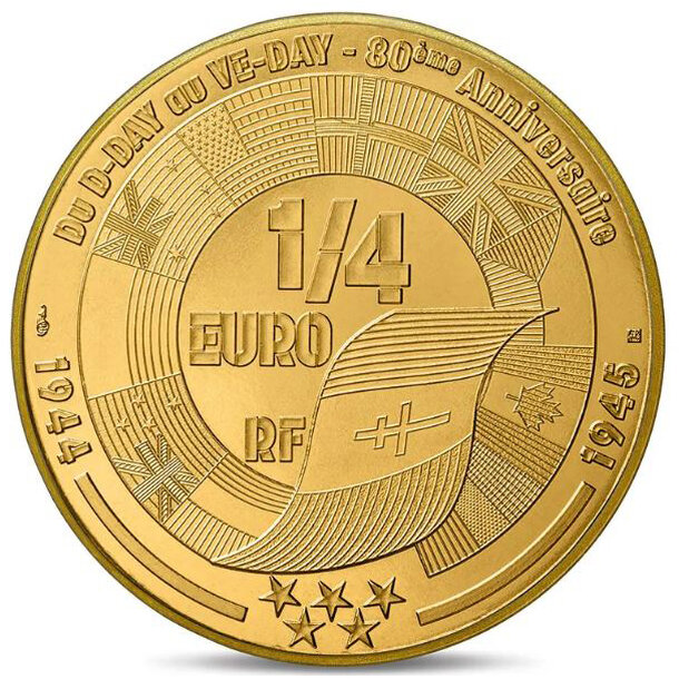 1/4 euro francúzsko 2025 - americký vojak - 1-4-euro-2025-americky-vojak-2