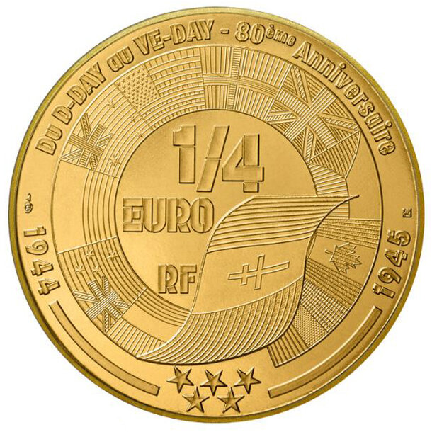 1/4 euro francúzsko 2025 - kanadský vojak - 1-4-euro-francuzsko-2025