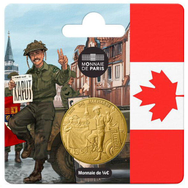 1/4 euro francúzsko 2025 - kanadský vojak - 1-4-euro-kanadsky-vojak-2