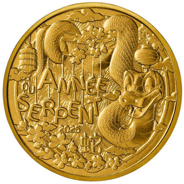 1/4 euro francúzsko 2025 - rok hada - 1-4-euro-2025-rok-hada-1