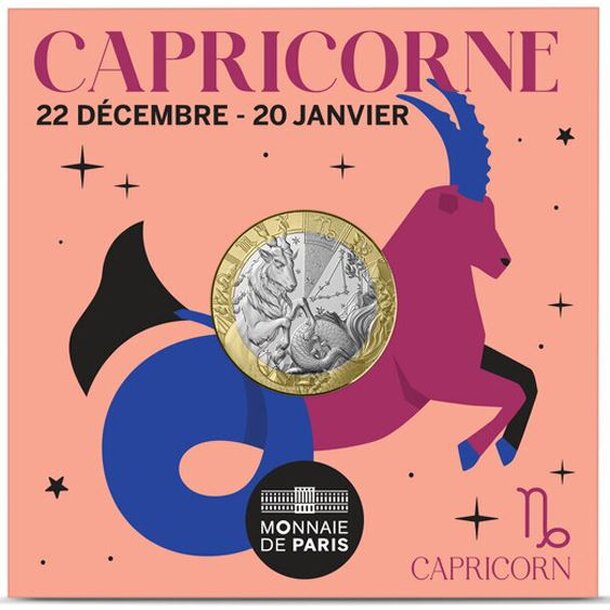 5 euro francúzsko 2025 - kozorožec - 5-euro-kozorozec-3