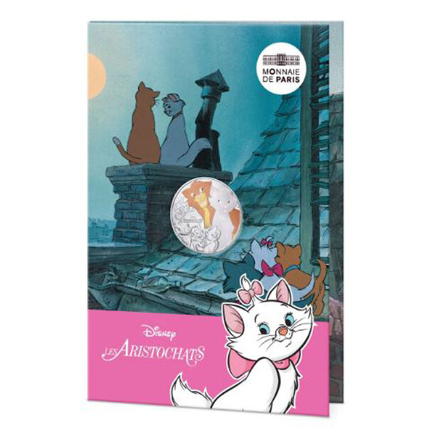 10 euro francúzsko 2025 - aristocats - kolorovaná - 10 euro Francúzsko 2026 - aristocats-kolor -3