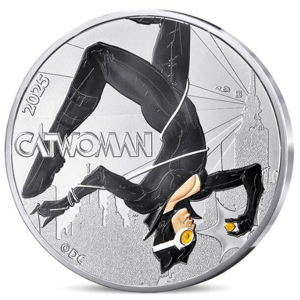 10 euro francúzsko 2025 - catwoman - kolorovaná - 10 € Francúzsko 2025 - Catwoman - kolorovaná-1