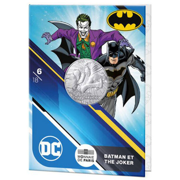 10 euro francúzsko 2025 - joker a batman - blister - 10-euro-2025-joker-batman-2