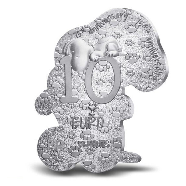 10 euro francúzsko 2025 - snoopy - proof - 10-euro-2025-snoopy-proof-2