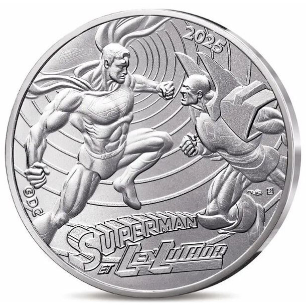 10 euro francúzsko 2025 - superman a lex luthor - blister - 10-euro-2025-sperman-lex-kolor-1