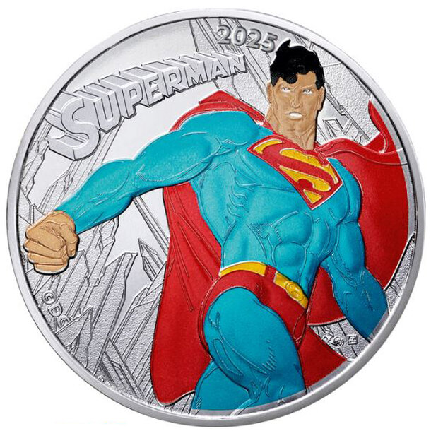 10 euro francúzsko 2025 - joker a batman - kolorovaná - 10-euro-2025-superman-1