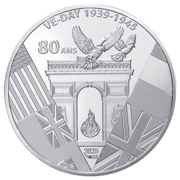 10 euro francúzsko 2025 - ve-day - blister - 10-euro-2025-v-e-day-1