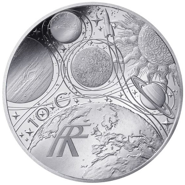 10 euro francúzsko 2025 - vesmírna odysea - 10 € Francúzsko 2025 Vesmírna odysea-2