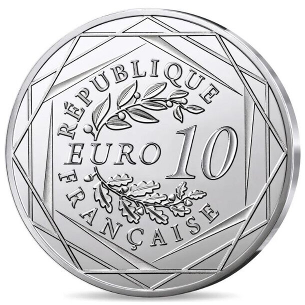 10 euro francúzsko 2025 - wonder woman logo - kolorovaná - 10-euro-2025-wonder-woman-logo-kolor-2