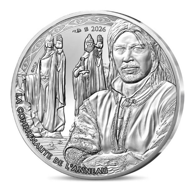 10 euro francúzsko 2026 - boromir - blister - PSM 10 € Francúzsko 2026 - LOTR Boromir 1 