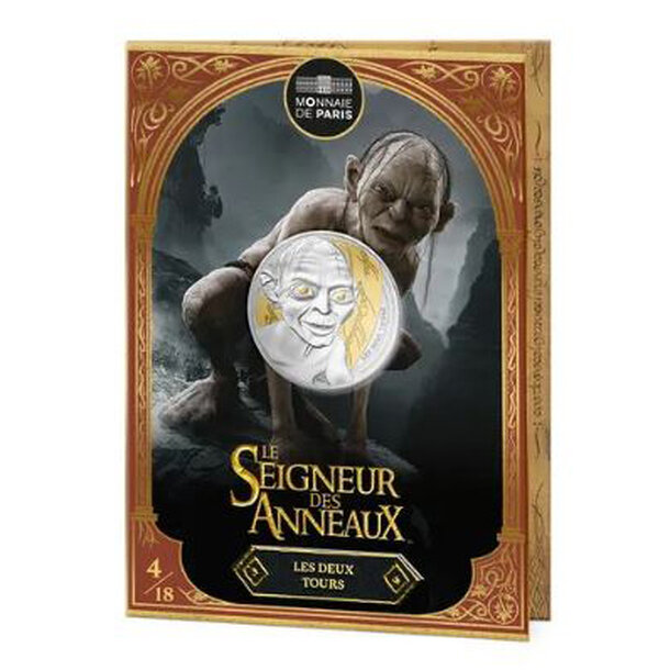 10 euro francúzsko 2026 - glum - kolorovaná - 10 euro Francúzsko 2026 - LOTR Golum - kolorovaná-2
