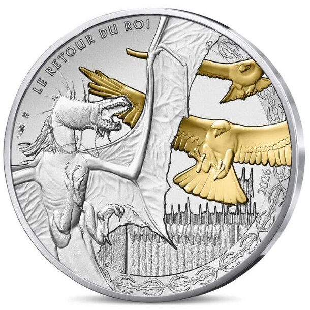 10 euro francúzsko 2026 - orly proti okrídleným beštiám - kolorovaná - 10 euro Francúzsko 2026 - LOTR Orly - kolor-1
