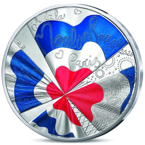 10 euro francúzsko 2026 - moulin rouge - kolorovaná - 10 euro Francúzsko 2026 - Moulin Rouge -kolor-1
