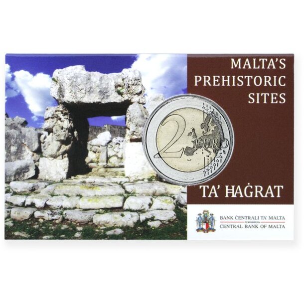 2 euro malta 2019 - chrámy ta' hagrat - coincard - malta-2019-2-euro-ta-hagrat-coincard-2