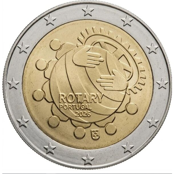 2 euro portugalsko 2026 - organizácia rotary - prt2026