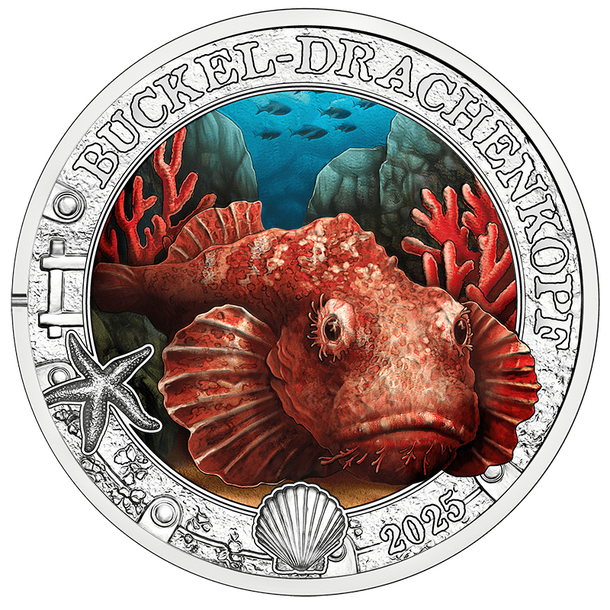 3 euro rakúsko 2025 - devil scorpionfish - 3-euro-2025-devil-scorpionfish-1