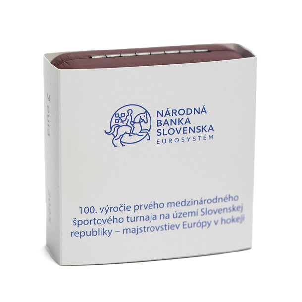 2 euro slovensko 2025 - majstrovstvá európy v hokeji - proof - 2eu-2025-majstrovstva-europy-v-hokeji-100-vyrocie-proof-3