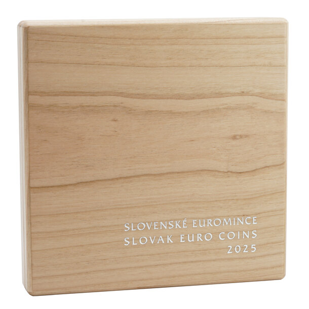 Sada obehových euro mincí sr 2025 - zavedenie florénu v uhorsku - proof - sada-minci-floren-drevo-2025-2