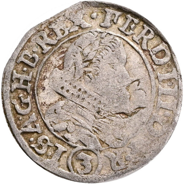 3 grajciar ferdinand ii. 1633 praha (pr) - 3 Grajciar Ferdinand II. 1633 Praha PR-1