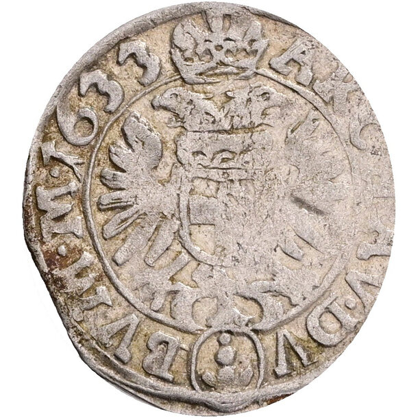 3 grajciar ferdinand ii. 1633 praha (pr) - 3 Grajciar Ferdinand II. 1633 Praha PR-2