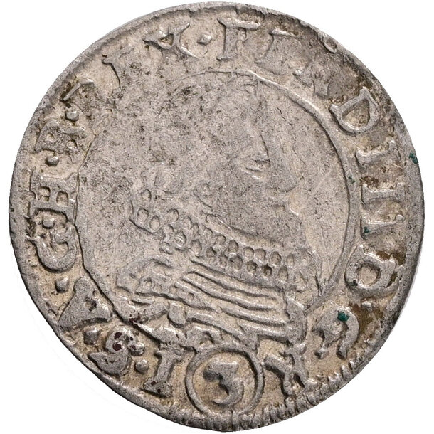 3 grajciar ferdinand ii. 1636 praha (pr) - 3 Grajciar Ferdinand II. 1636 Praha PR 1-1