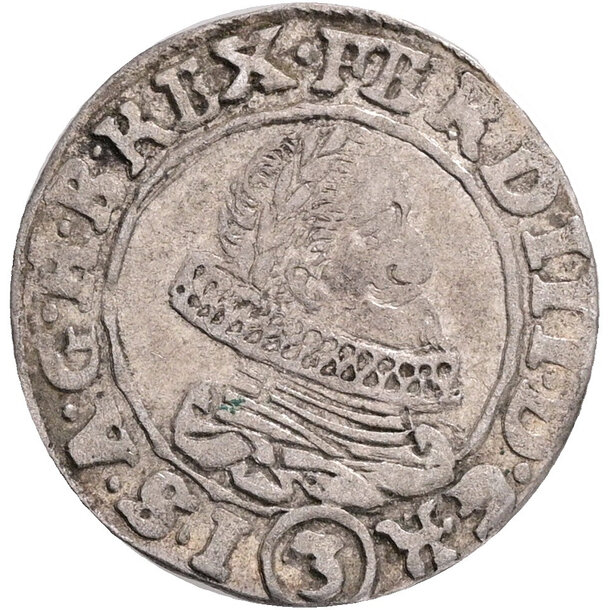 3 grajciar ferdinand ii. 1636 praha (pr) - 3 Grajciar Ferdinand II. 1636 Praha PR 2-1