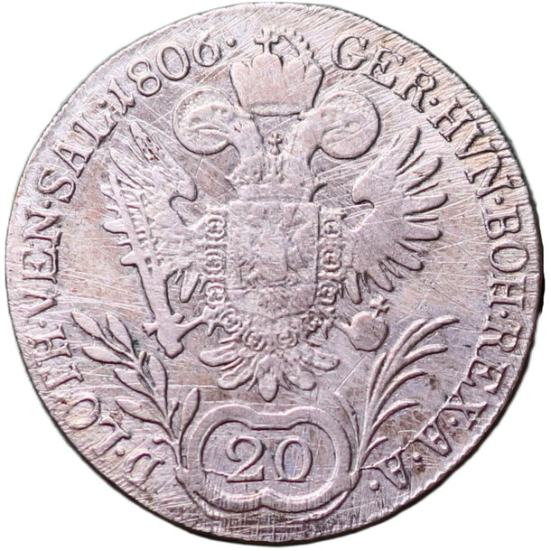 20 grajciar františek ii.1806 b - 20 Grajciar František II.1806 B 4-2