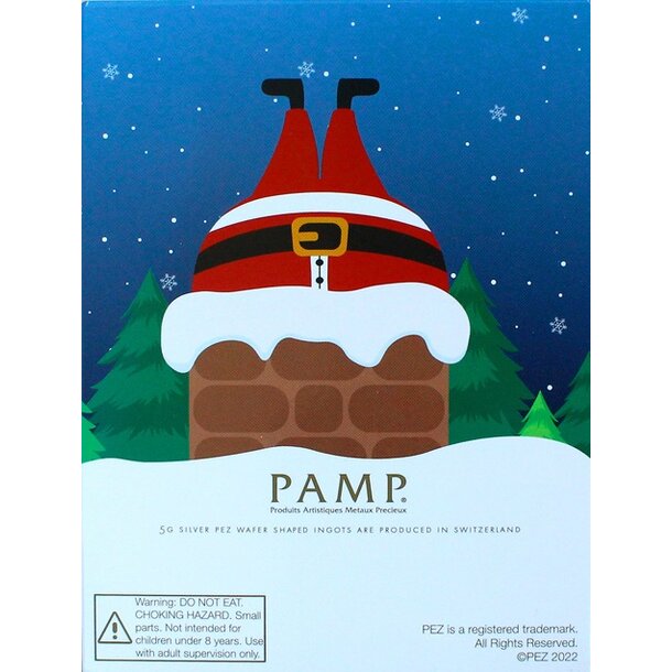 Strieborná tehlička pez santa claus 6x5 g - santa pez3