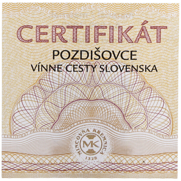 Medaila slovensko - vínna cesta - pozdišovce - Zlatá medaila - Vínna cesta - Pozdišovce-3