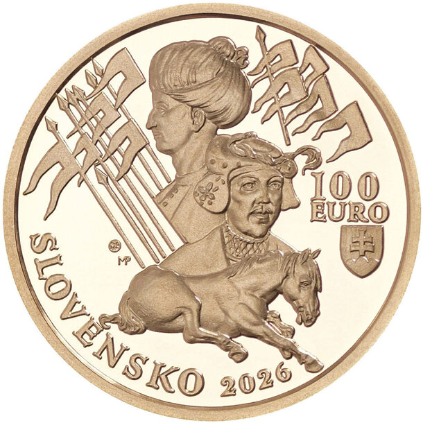 100 euro slovensko 2026 - bitka pri moháči - 100 euro Bitka pri Moháči 2026-1