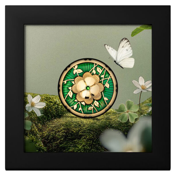 5 dollars cook islands 2025 - ďatelina štvorlístok - 5 Dollars Cook Islands 2025-Ďatelina štvorlístok-4