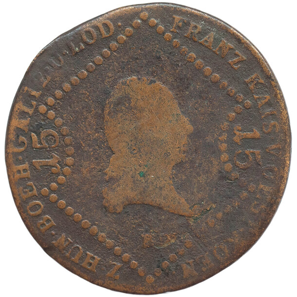 15 grajciar františek ii.1807 b - 15-kreuzer-1807-b-frantisek-1