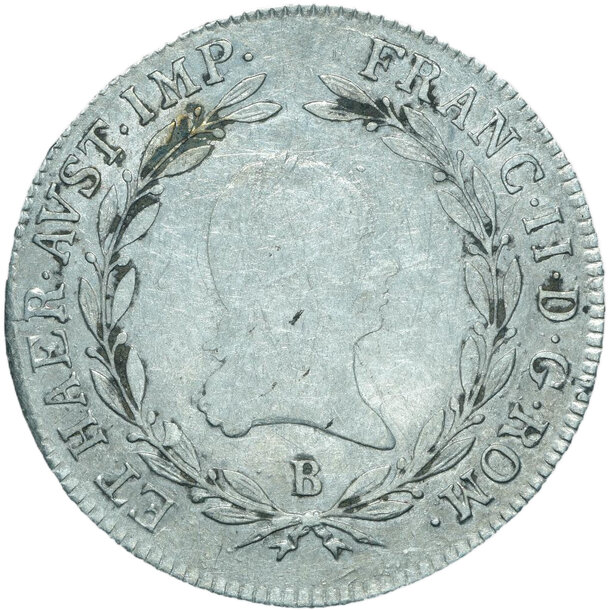 20 grajciar františek ii.1805 b - 20-kreuzer-1805-b-frantisek-ii-7