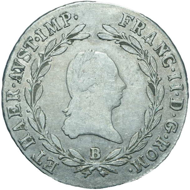 20 grajciar františek ii.1806 b - 20-kreuzer-1806-b-frantisek-ii-1