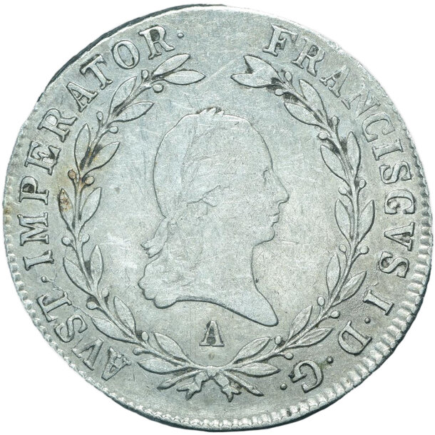 20 grajciar františek ii.1809 a - 20-kreuzer-1809-a-frantisek-ii-3
