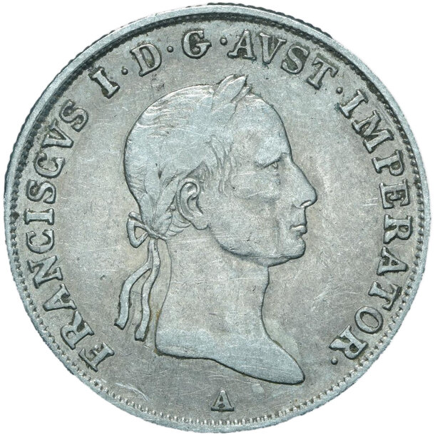 20 grajciar františek ii.1832 a - 20-kreuzer-1832-a-frantisek-ii-3