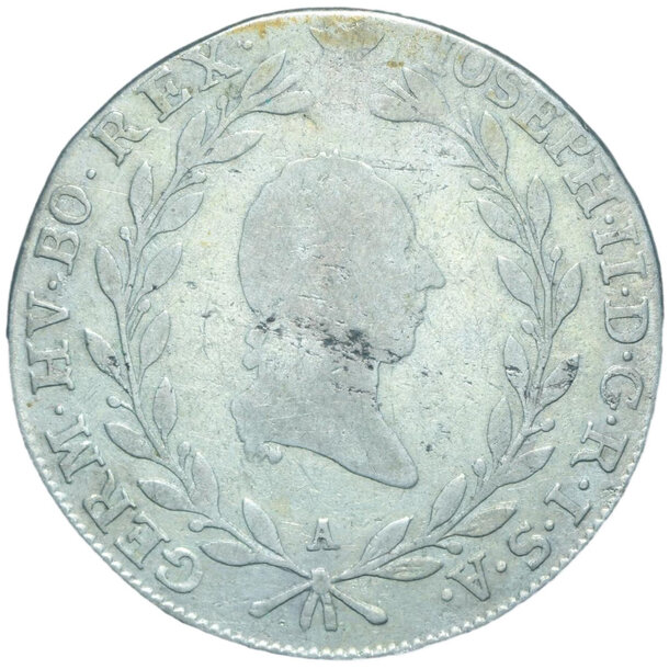 20 grajciar jozef ii.1786 a - 20-kreuzer-1786-a-jozef-ii-1