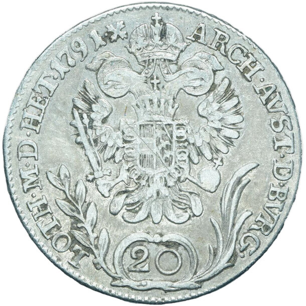 20 grajciar leopold ii.1791 b - 20-kreuzer-1791-b-leopold-ii-2