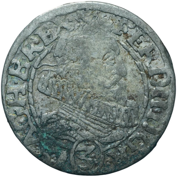 3 grajciar ferdinand ii. 1634 vratislav (vr hz) - 3-kreuzer-1634-vratislav-ferdinand-ii-1