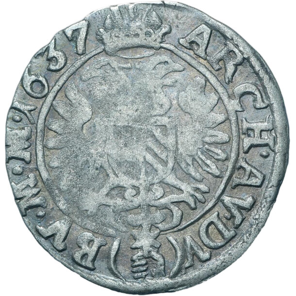 3 grajciar ferdinand ii. 1637 praha (pr) - 3-kreuzer-1637-praha-ferdinand-ii-2