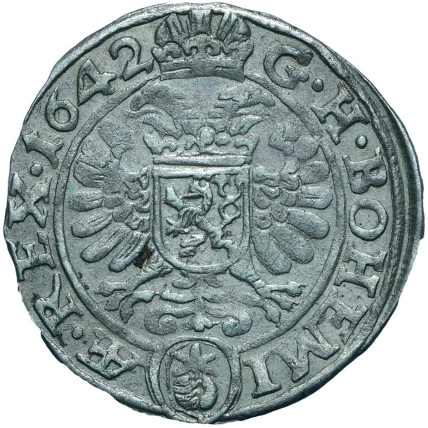 3 grajciar ferdinand iii. 1642 praha (pr) - 3-kreuzer-1642-praha-ferdinand-iii-2