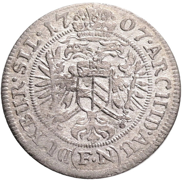 3 grajciar jozef i. 1707 vratislav (br fn) - 3 Grajciar Jozef I. 1707 Vratislav BR FN-2
