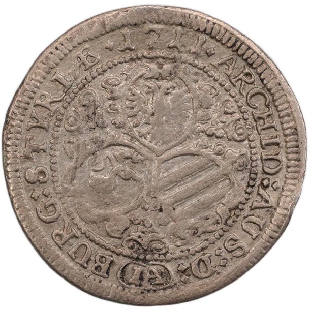 3 grajciar jozef i. 1711 graz (gr ia) - 3 Grajciar Jozef I. 1711 Graz 2