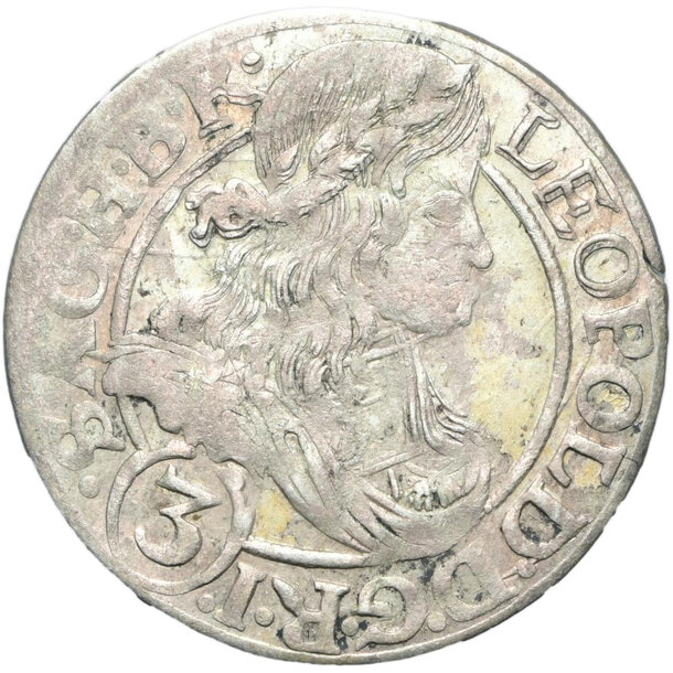 3 grajciar leopold i. 1666 vratislav (br shs) - 3 Grajciar Leopold I. 1666 Vratislav BR SHS-1