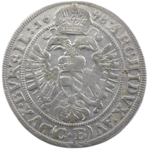 3 grajciar leopold i. 1698 breh (bi cb) - 3 Grajciar Leopold I. 1698 Breh (BI CB)-2