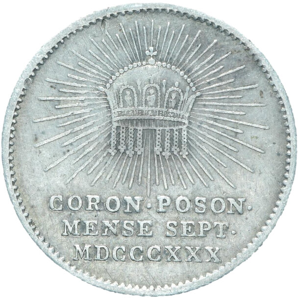 Korunovačný žetón ferdinand v.1830 - korunovacni-zeton-maly-1830-frantisek-ii-a-ferdinand-v-2