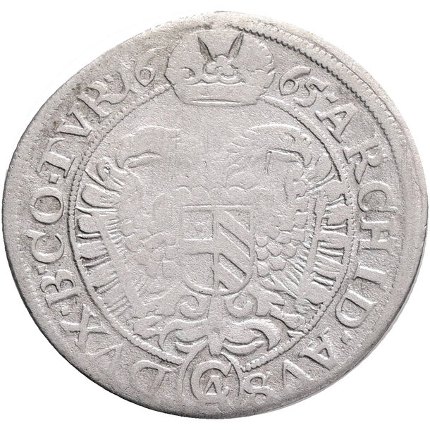 Vi grajciar leopold i. 1665 viedeň (w ca) - VI Grajciar Leopold I. 1665 Viedeň W CA-2