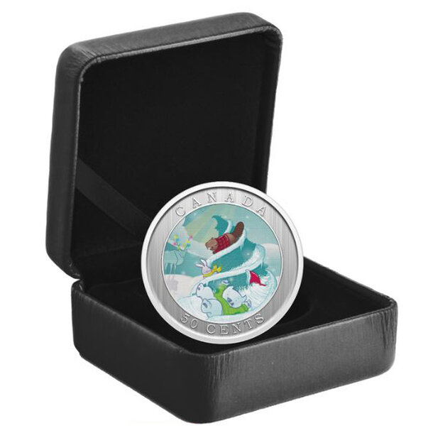 50 cents kanada 2025 - vianočný stromček - 50-cents-2025-stromcek-4